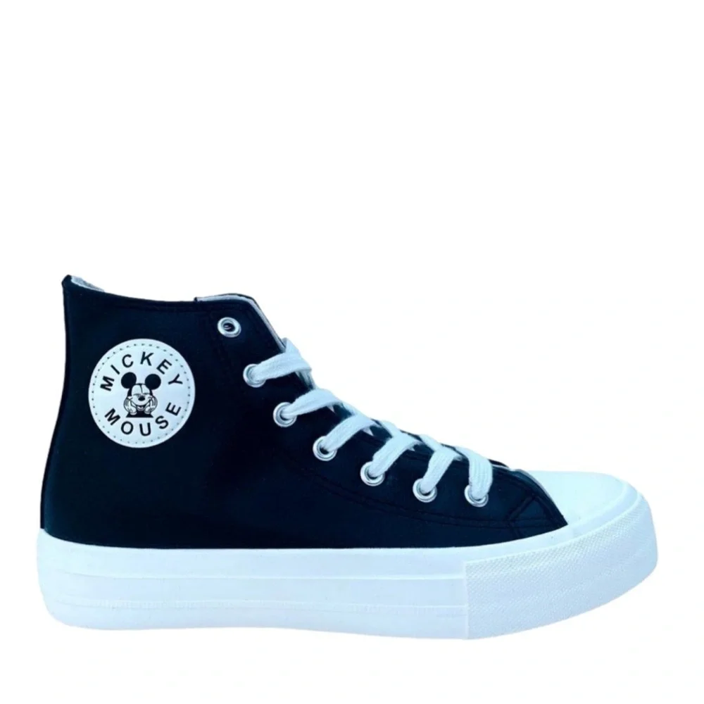 Disney Mickey Mouse Black/White High-Top Sneakers